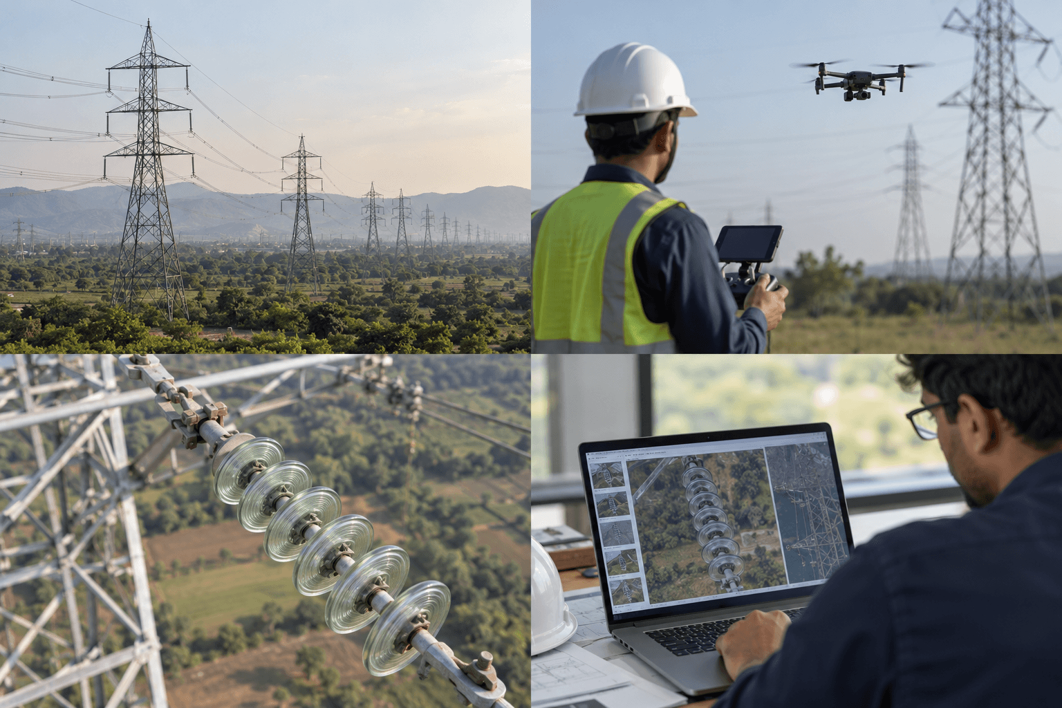 Illustrative learning scene: An inspection photograph of power infrastructure components